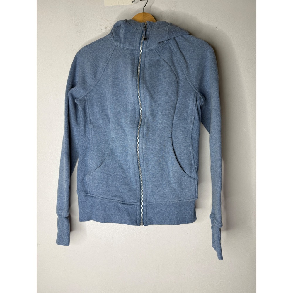 Lululemon blue hooded full zip hoodie size 4